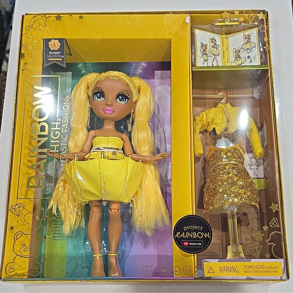 Rainbow High Fantastic Fashion Sunny Madison 11 in Doll Set Outfit & Accessories